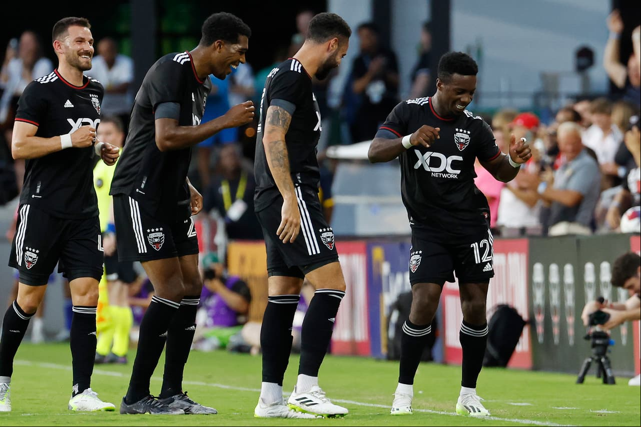 Cristian Dájome celebra el tercer gol del DC United.