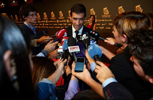 VALENCIA, SPAIN - OCTOBER 24: Raul Gonzalez Blanco attends the LFP (Professional Football League) Soccer Awards Gala 2016 at Palacio de Congresos on October 24, 2016 in Valencia, Spain. (Photo by Manuel Queimadelos Alonso/Getty Images)